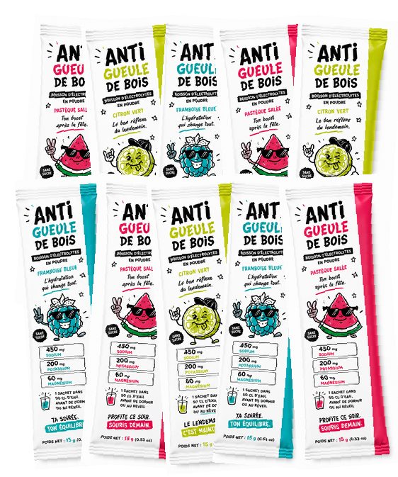 Les 3 saveurs Anti Gueule de Bois